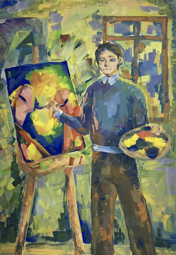 Юный художник России работы победителей. Фон для выставки художника.