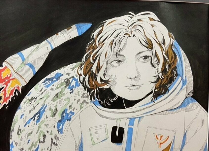 Белорусская женщина космонавт. Женщина космонавт картина. Информационные зарисовки "женщины -космонавты".